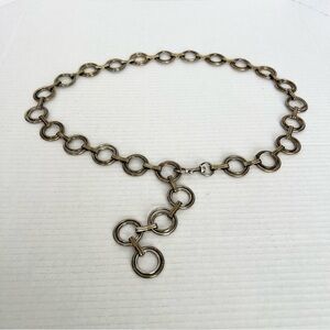 VTG Gold Distressed O-Ring Link Chain Belt – Mod Geometric Boho Y2K Festival